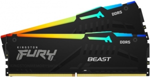 32GB DDR5 6000MHz Kingston FURY Beast RGB Kit of 2x16GB