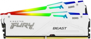 64GB DDR5 6000MHz Kingston FURY Beast White RGB EXPO Kit of 2*32GB