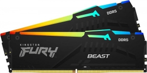 64GB DDR5 6400MHz Kingston FURY Beast RGB Kit of 2x32GB