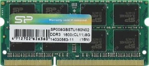 8GB DDR3 1600MHz SODIMM Silicon Power PC12800