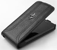 Чехол для iPhone 5 Ferrari Grain Leather Flip Black (FEFFFLP5BL)