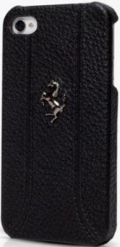 Чехол для iPhone 5 Ferrari Grain Leather Hard Black (FEFFHCP5BL)