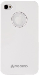 Чехол RGBmix для iPhone 4/4S Diamond Crystal White
