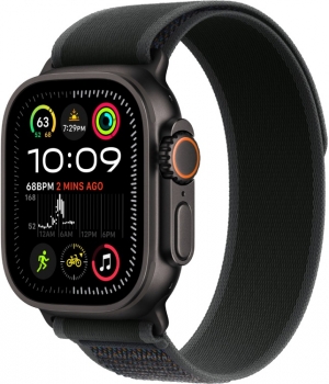 Apple Watch Ultra 2 2024 49mm Black Titanium Case Black Trail Loop M/L