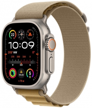 Apple Watch Ultra 2 2024 49mm Natural Titanium Case Tan Alpine Loop Medium